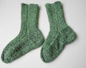 Ručně pletené ponožky s vlnou vel. 44-45
