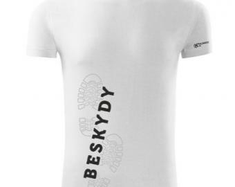Pánské bavlněné triko Beskydy - WHITE