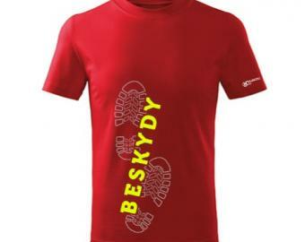 Pánské bavlněné triko Beskydy - RED