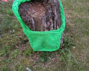 Pletená taška - kabelka Zelená