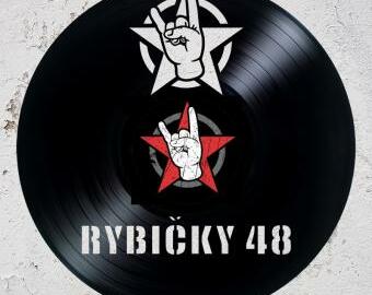 SrdceTvor.cz: Vinylové hodiny RYBIČKY 48
