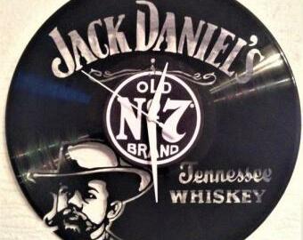 Vinylové hodiny JACK DANIELS
